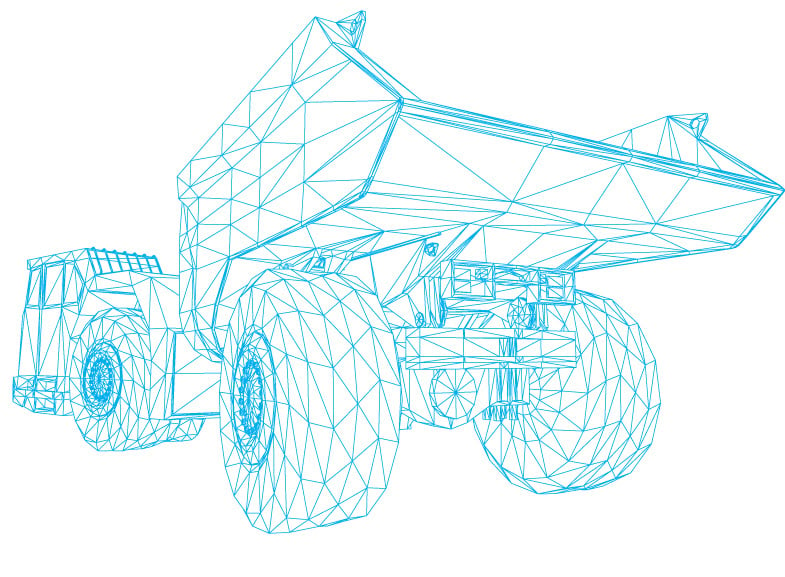 "AlttextBildtext=WEIGHT Total operating weight is 43 000 kg, ENGINE Diesel engine Cummins QSK with an output of 567 kW (760 hp). MAIN DIMENSIONS Total length 11 580 mm, maximum width and height 3 480 mm.